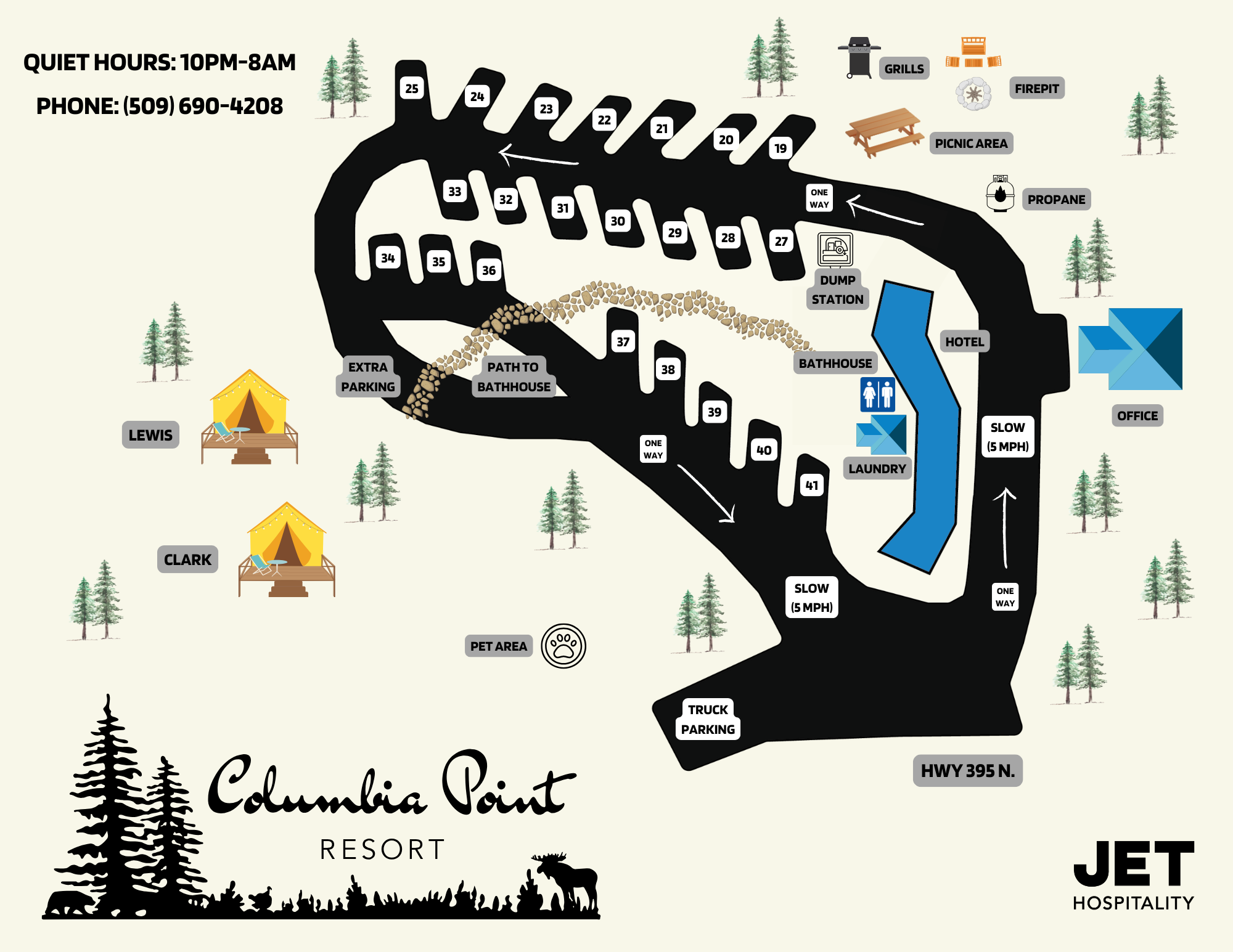 Columbia Point Resort Property Map