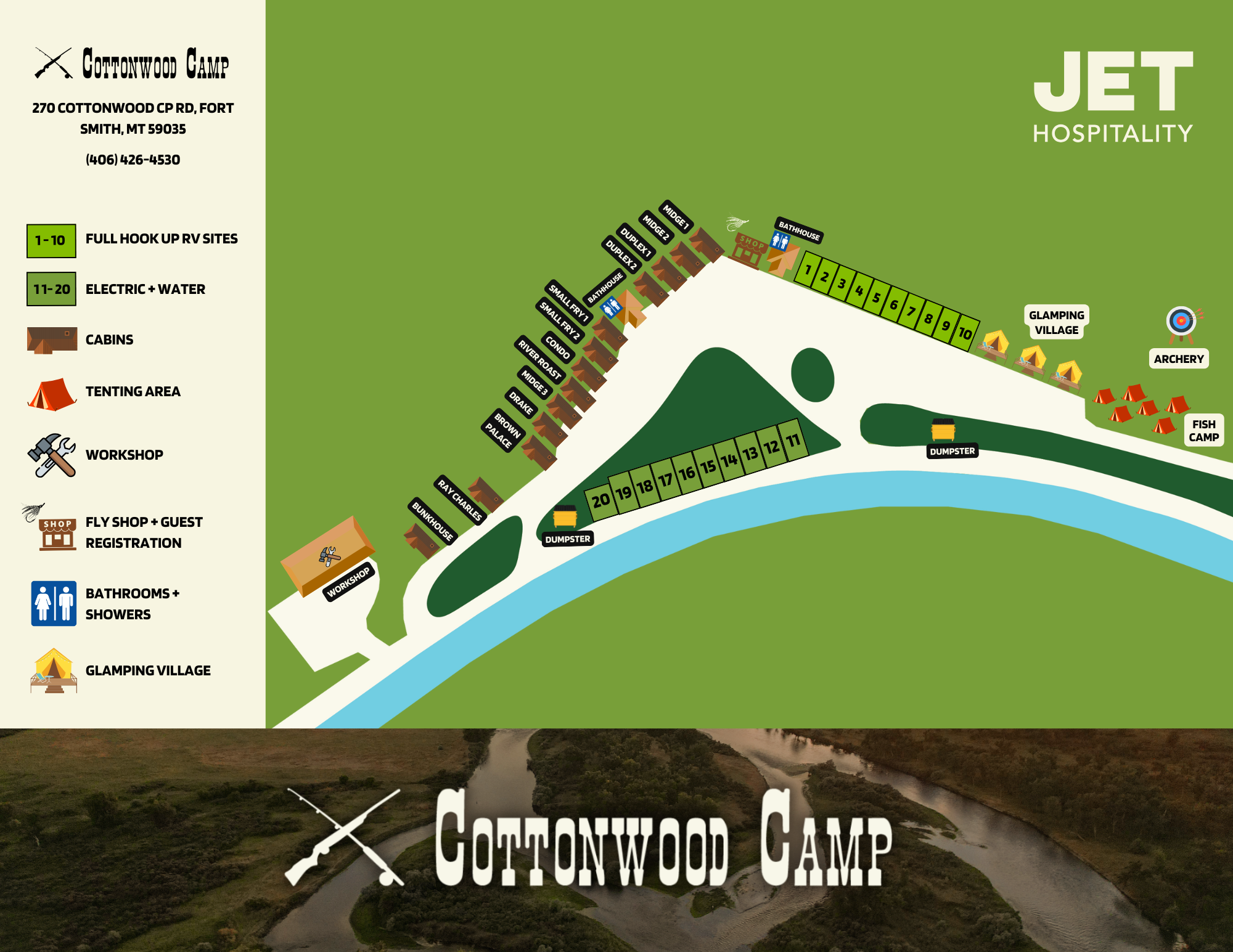 Cottonwood Camp Property Map