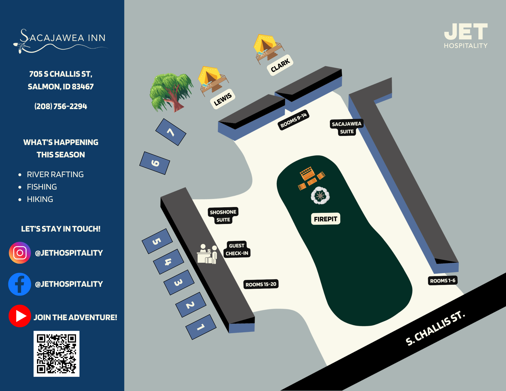 Sacajawea Inn Property Map