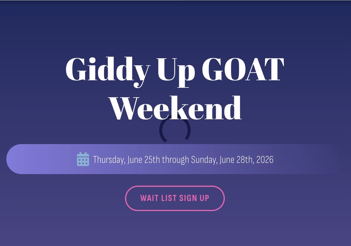 Featured image for “Giddy Up GOAT Weekend”